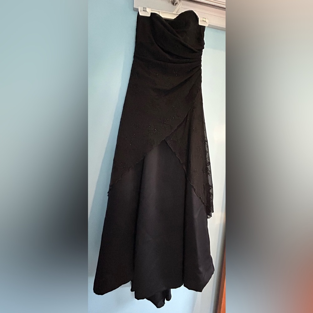 Strapless black dress